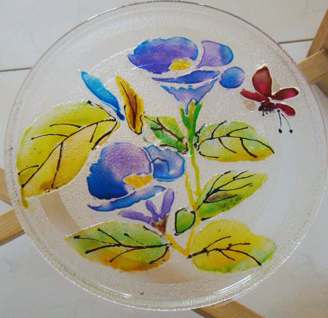 Transparent painted glass - a how-to