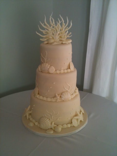 buttercream beach wedding cakes