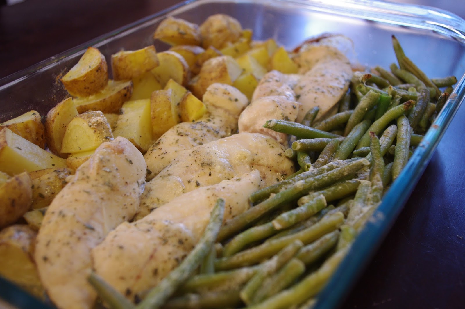 Let's Eat! Potato, Chicken, and Green Bean Bake