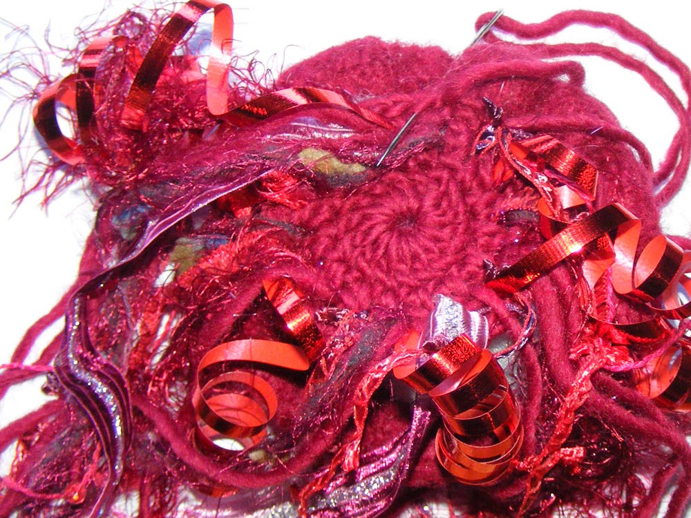 Sooz Jewels Washing machine felted crochet jellyfish pin cushion