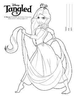 rapunzel coloring pages to print