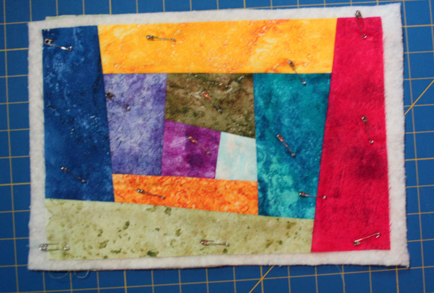 Inspired by Fabric Wonky Log Cabin Mug Rug Tutorial
