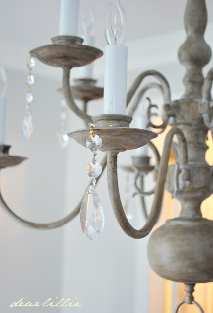 Dear Lillie: Making Over a Chandelier with Chalk Paint