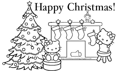 Hello Kitty Christmas Coloring Pages