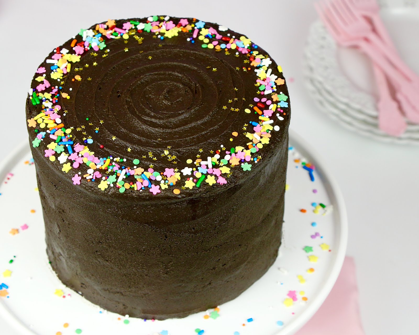 {VIDEO} THE BEST Yellow Birthday Cake with Chocolate Frosting Lindsay