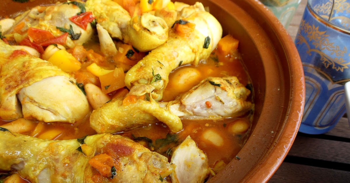Katrins favoriete recepten Tajine met kip, pompoen en boterbonen