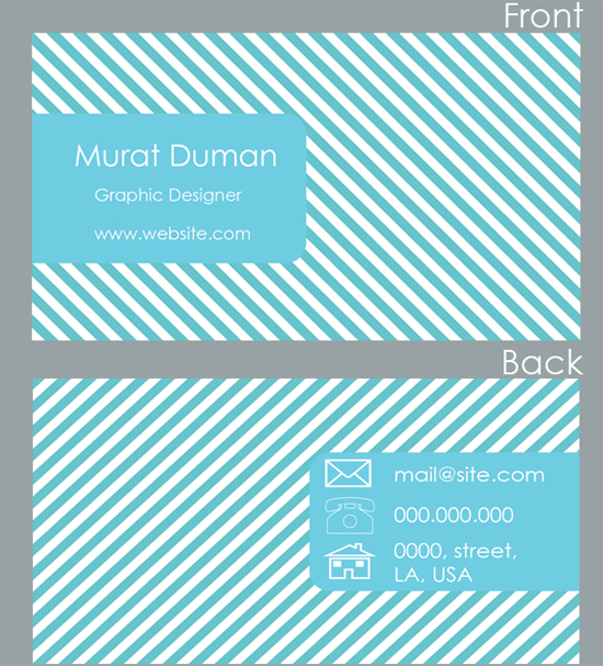 Free Fresh Blue Business Card Free Fresh Blue Business Card