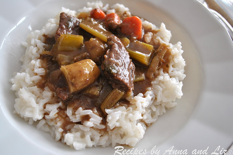 Beef Stew in Half the Time ! Served with Rice 2 Sisters Recipes by Anna and Liz