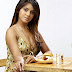 Sexy Actress Neetu Chandra Hot Boobs and Thighs Showing in a Dining Table