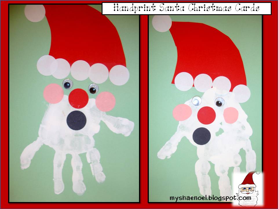 Handprint Santa Christmas Handprint Santa Christmas