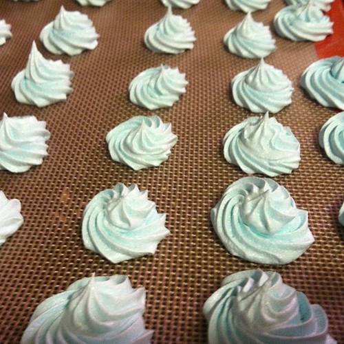 Enjoying Every Bite Cotton Candy Meringues