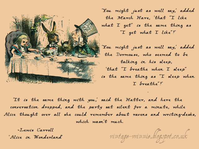 Poems Quotes And Prose Alice In Wonderland A Mad Tea Party Lewis Carroll