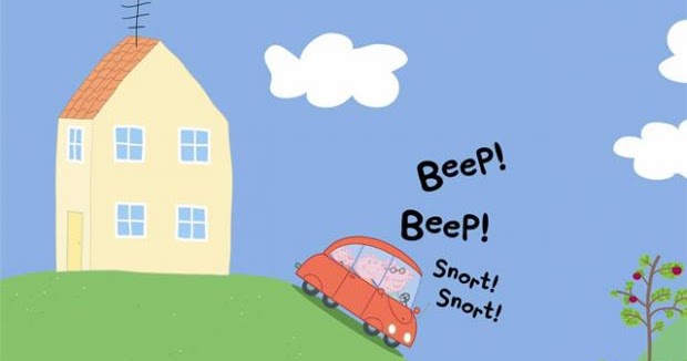 peppa pig en su casa