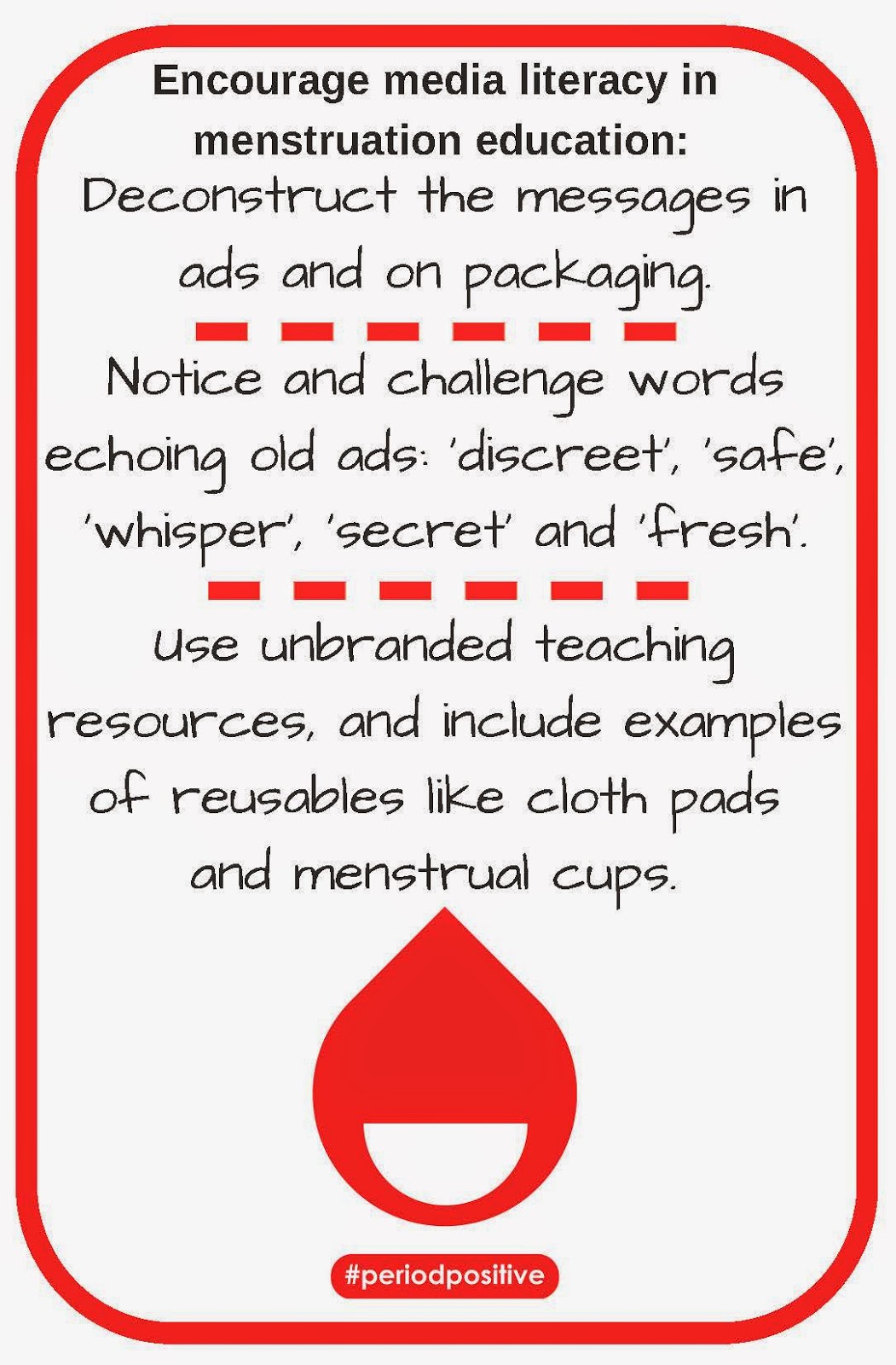 Education For Choice Teaching about periods Guest post from Chella Quint