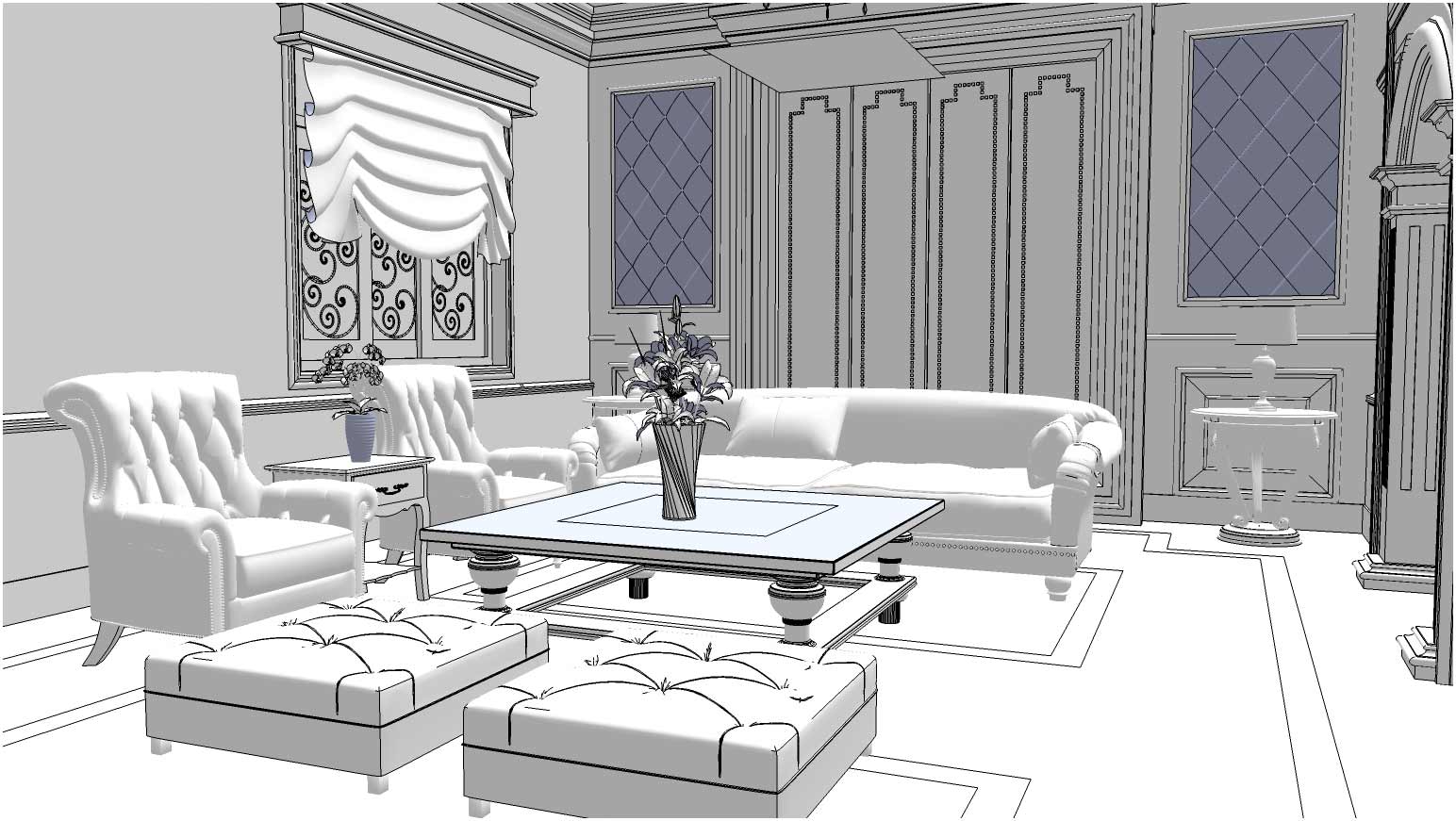 SKETCHUP TEXTURE: FREE SKETCHUP 3D MODEL LIVING ROOM#13