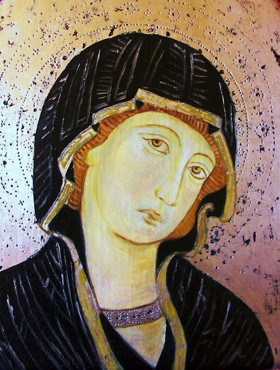 Madonna di Crevole di Duccio da Buoninsegna - rielaborazione con foglia argento
