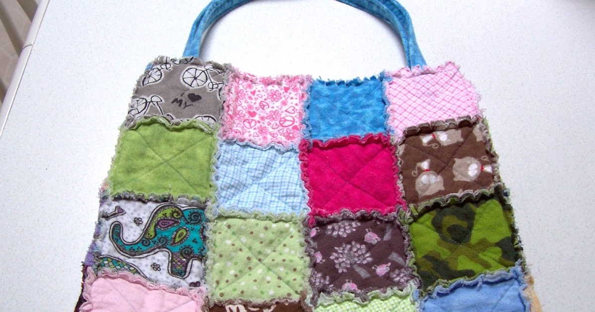 Sweet Creations By Rita My first Rag Quilt Tote