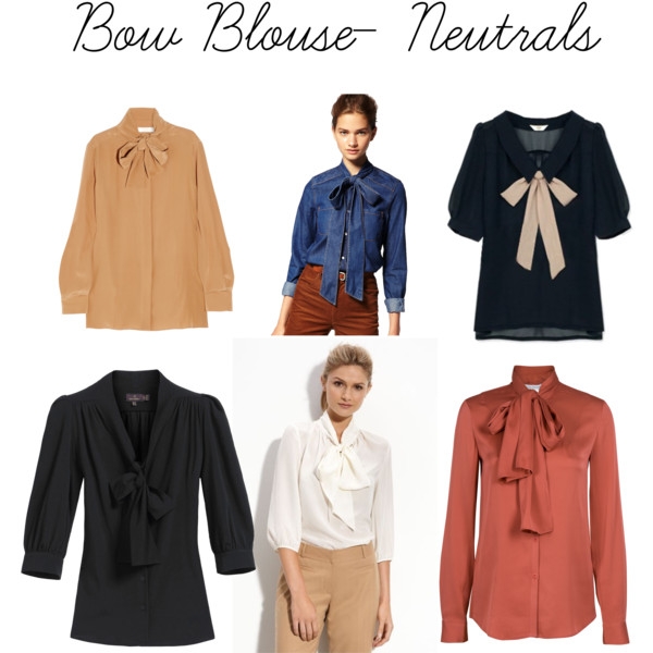 pussybow tie blouse
