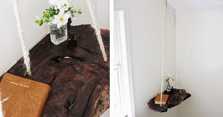 Diy mesa colgante de madera - Small&Lowcost | Decorar en familia | DEF Deco