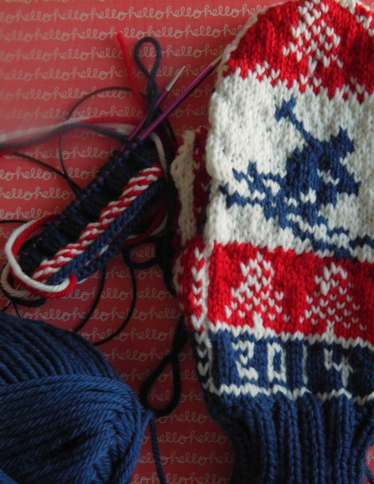 the vintage umbrella Olympic knitting