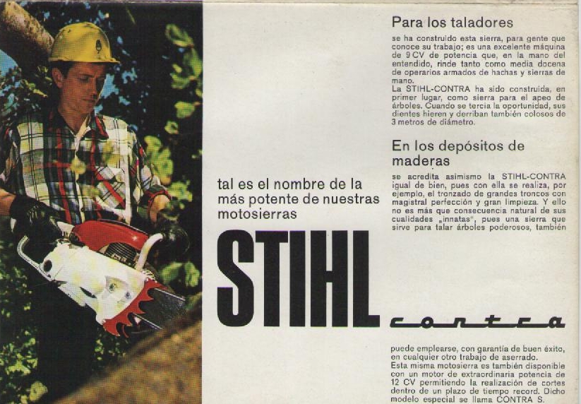 Motosierra Stihl Antigua - Vintage/Old Stihl CONTRA Chainsaw