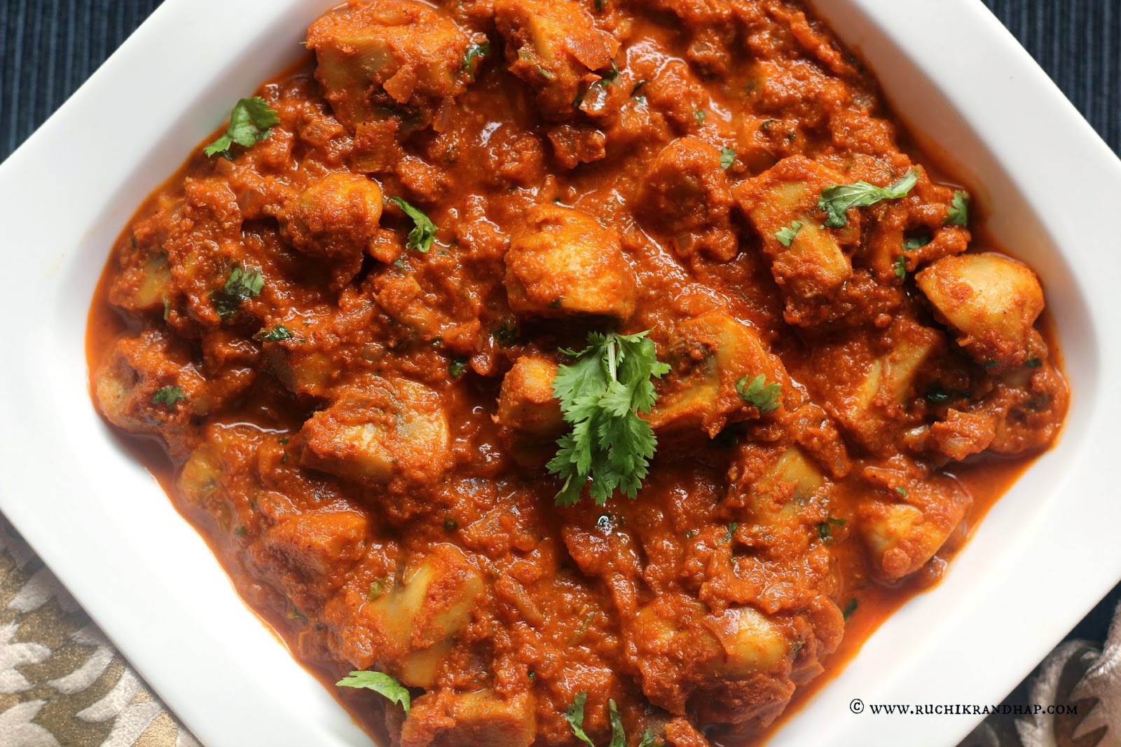 Ruchik Randhap (Delicious Cooking): Mushroom Curry