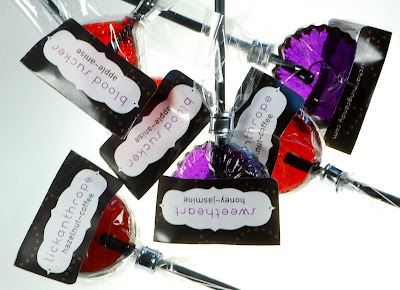 Gourmet Love Triangle lollipops from This Charming Candy