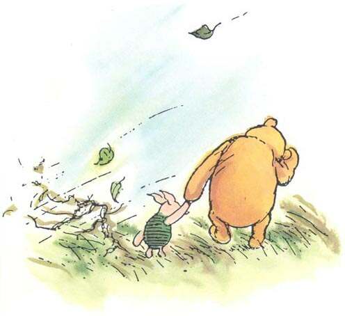 Image result for classic winnie the pooh under an umbrella