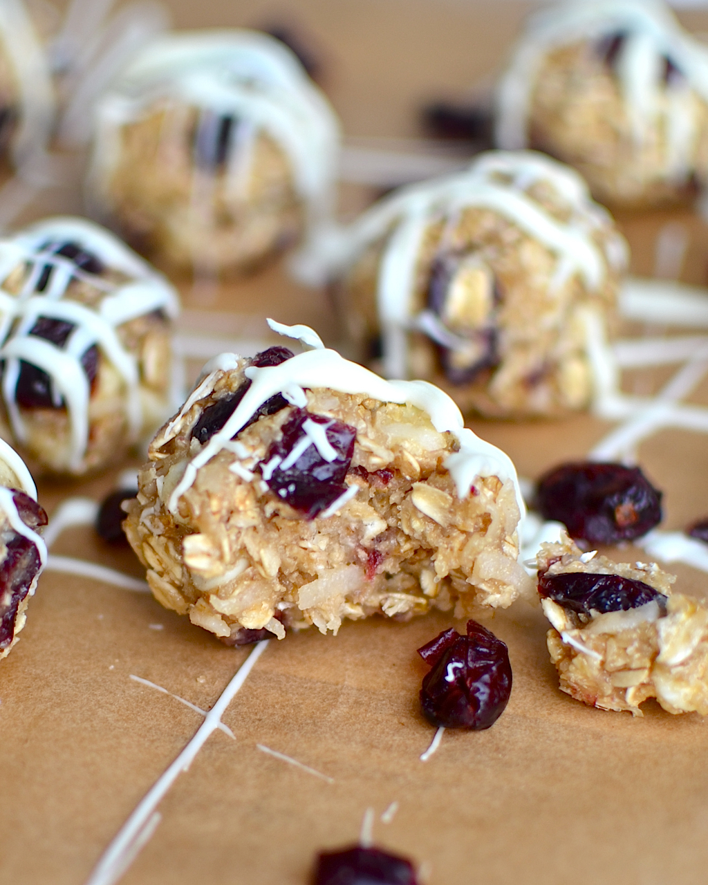 Yammie's Noshery Cranberry Bliss Granola Balls {Nobake}