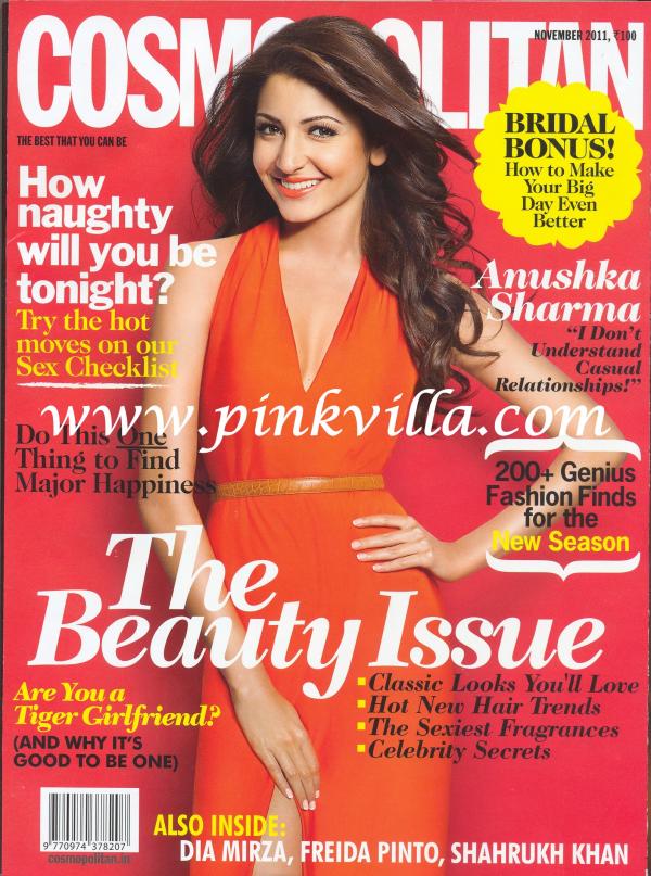 Anushka Sharma Cosmopolitan Cover1 - Beautiful, Anushka Sharma on Cosmopolitan Magazine Cover Nov 2011