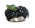 Disney Couture Snow White Black Crystal Poison Apple Ring