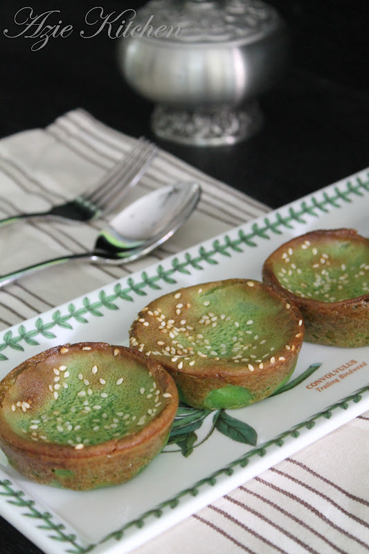 Resepi Kuih Bakar Pandan Guna Susu Cair