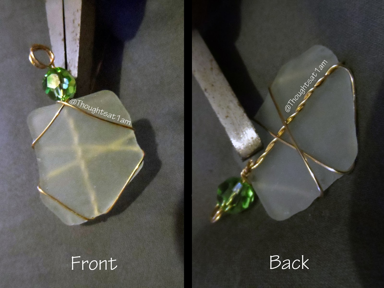 Thoughts at 1AM DIY Sea Glass Earrings