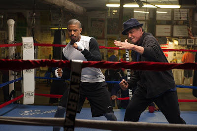 Creed starring Sylvester Stallone and Michael B. Jordan