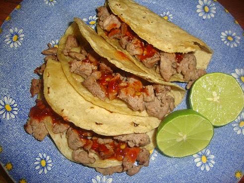 Tacos De Bistec De Carrito
