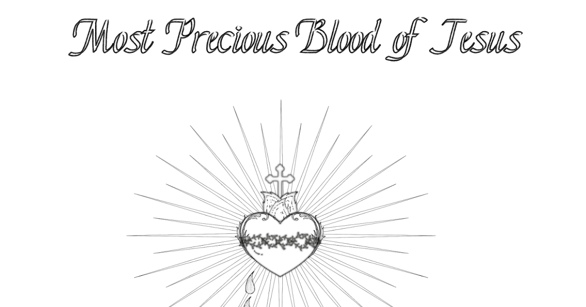 Life, Love, & Sacred Art: FREE Precious Blood of Jesus Coloring Page