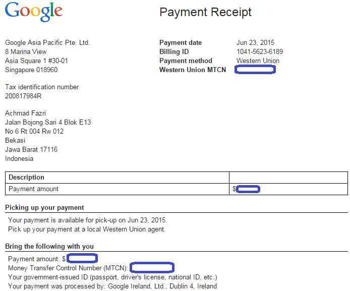 Cara Mudah Mengambil Uang Dari Google Adsense Fantastic Blue