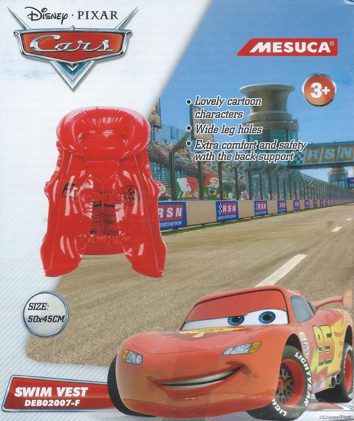 Disney Pixar Cars Inflatable Swim Vest (CR07) BTC Pool Float Store