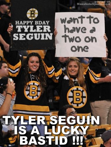 Masshole Sports: Happy Birthday Tyler Seguin! These Fan Signs Are