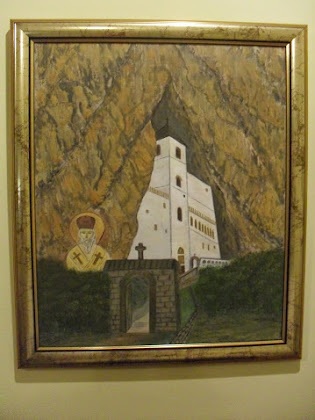Manastir Ostrog-umetnička slika-umetnik Vladisav Bogićević (slikar udruženja Luna-Niš)