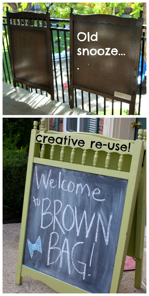Upcycle Old crib into chalkboard easel! the ReFab Diaries