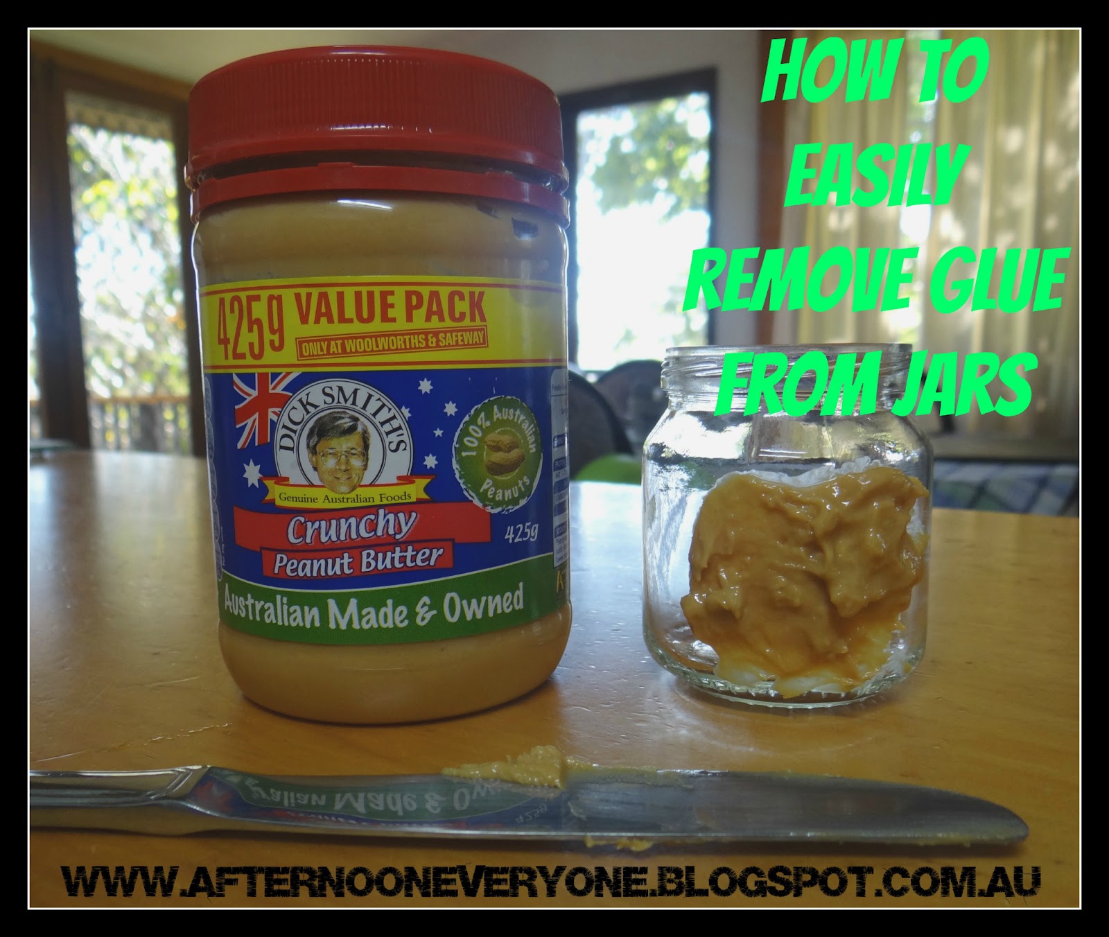 Afternoon Everyone! Using Peanut Butter to Remove Glue