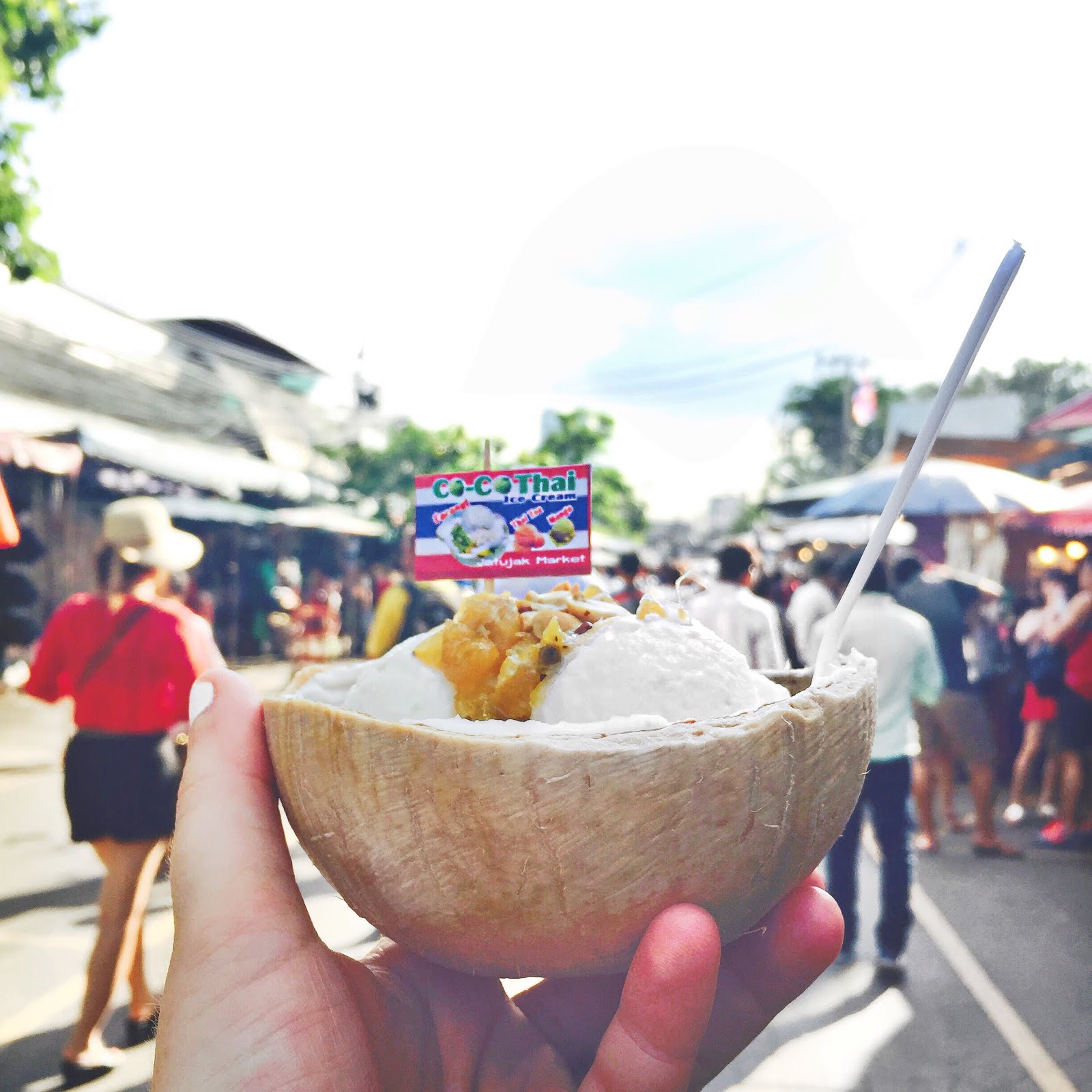 Coconut ice cream in Thailand 