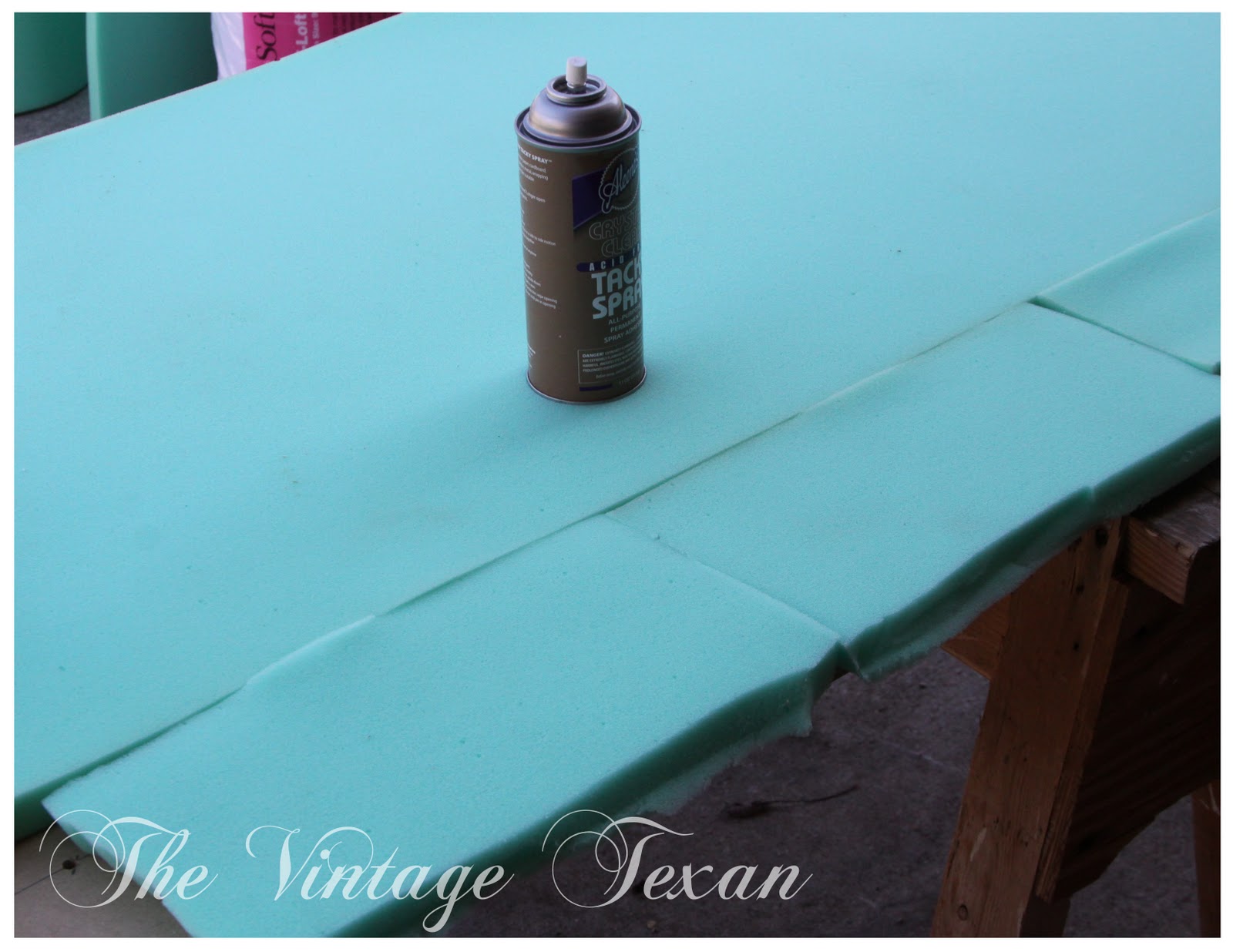 The Vintage Texan DIY Tufted Vinyl Headboard