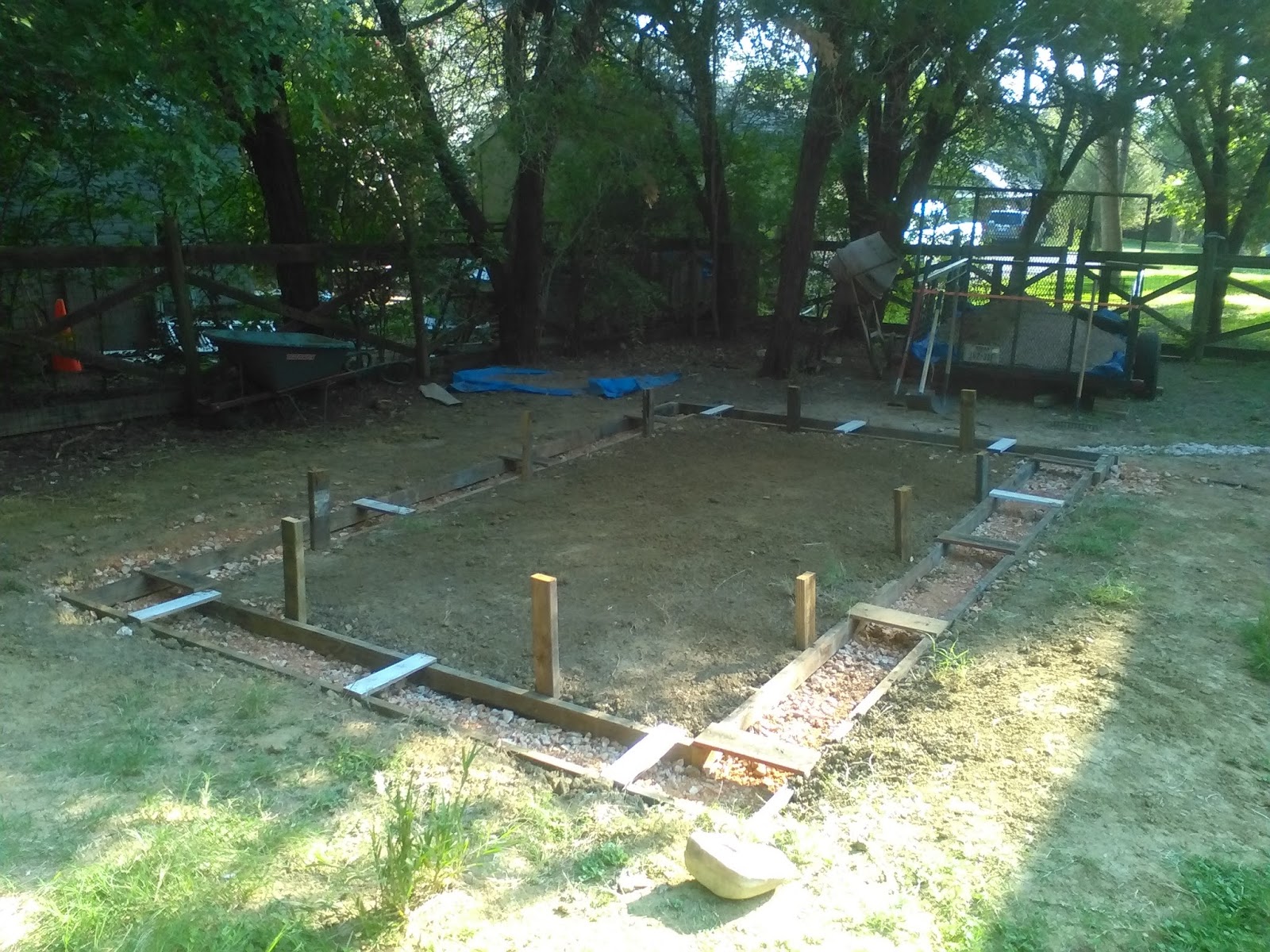 TBrick Shed Pouring the Footer