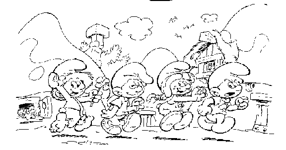 transmissionpress: Smurfs and Best Friends Coloring Pages