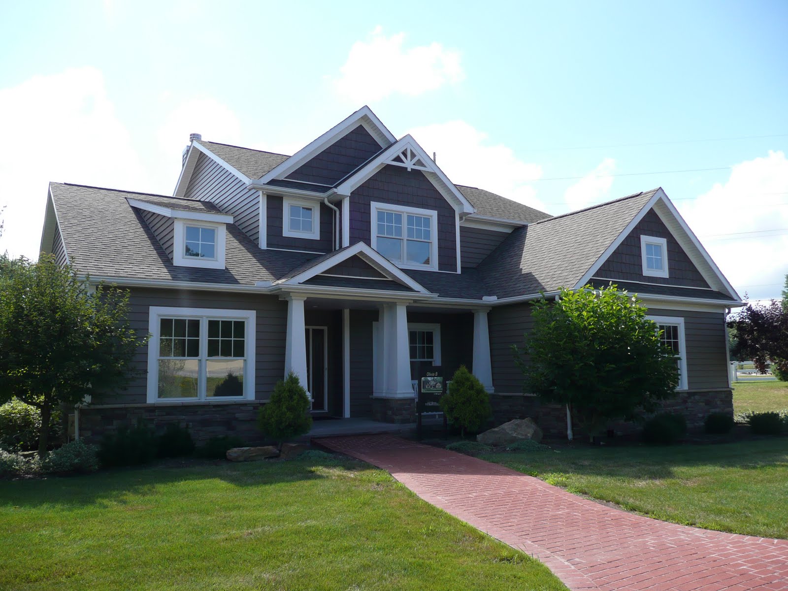 Modern Gray On Gray House Exterior for Large Space