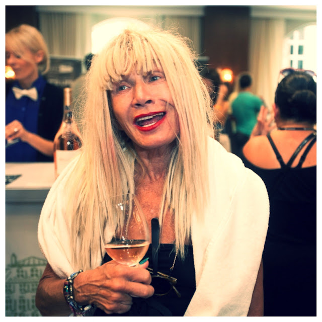 Betsey Johnson promoting her new swimwear line at MBFWSWIM 2014