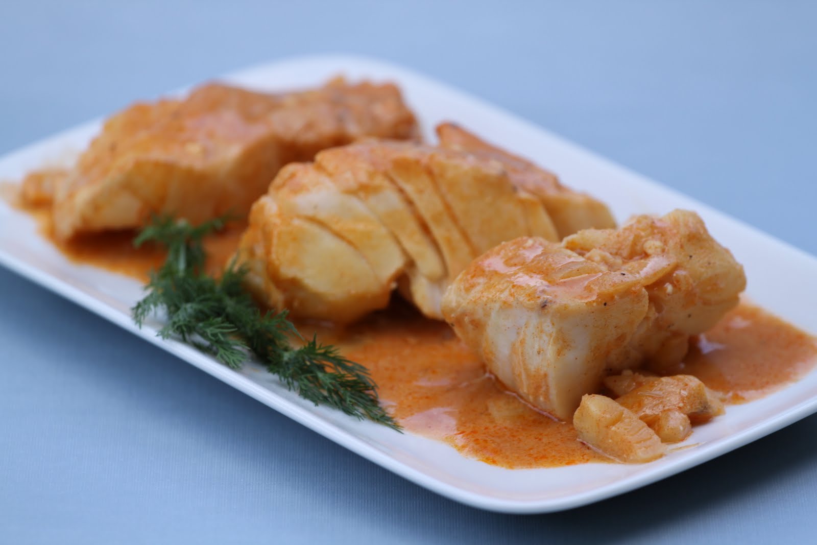 Pots and Frills Cod in Paprika SauceFrom Hungary