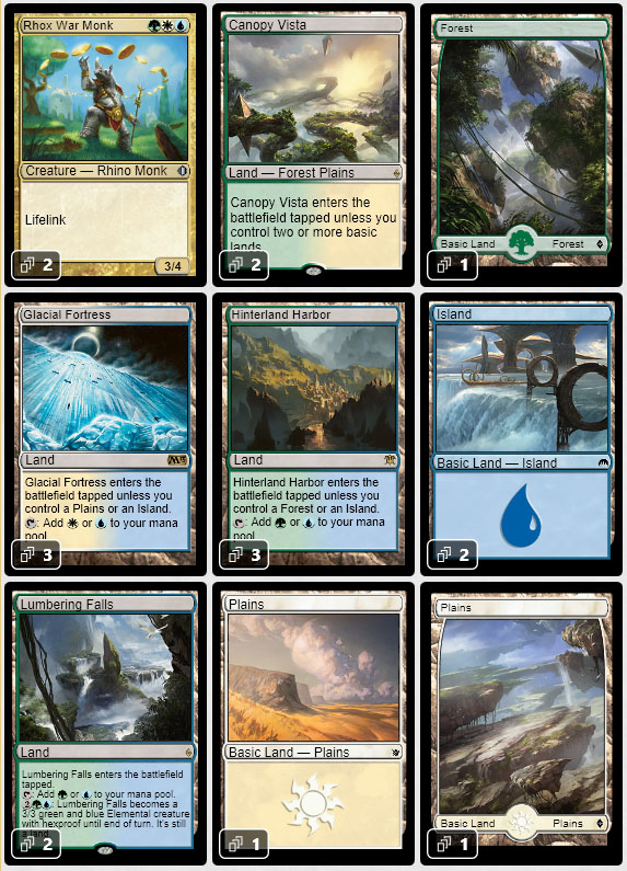 Magic the Gathering Adventures [Modern] Shards of Alara Bant Deck
